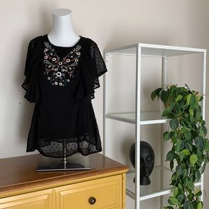 Véro | Embroidered bohemian top
